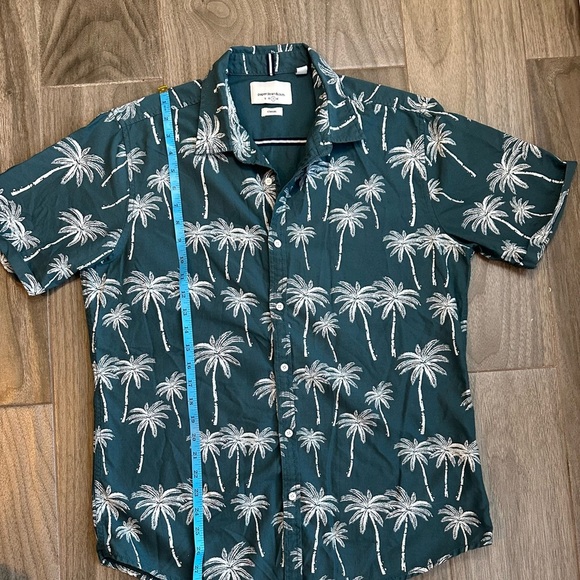 Paper Denim & Cloth Men’s L Hawaiian Palm Short Sleeve Button Down Shirt - Picture 3 of 9